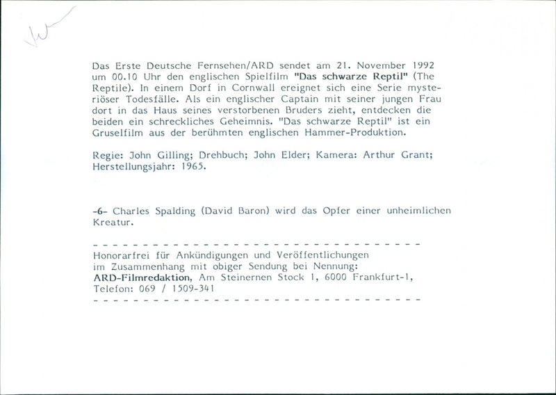 David Baron - The Reptile - Vintage Photograph