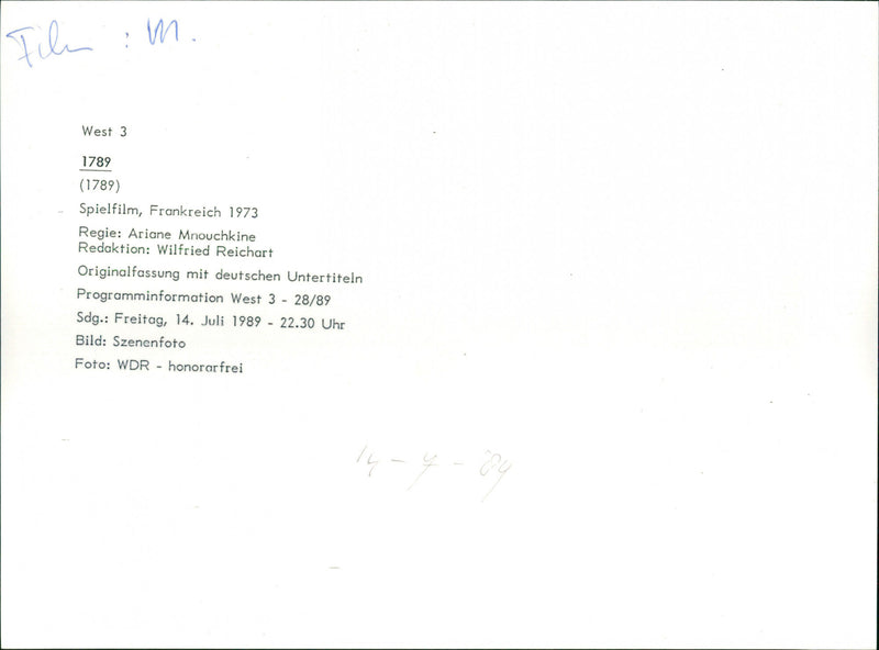 1789 - Vintage Photograph