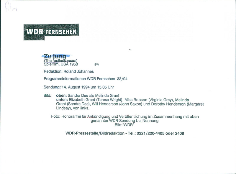 The Restless Years - Vintage Photograph