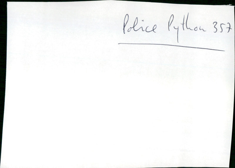 Police Python 357 - Vintage Photograph