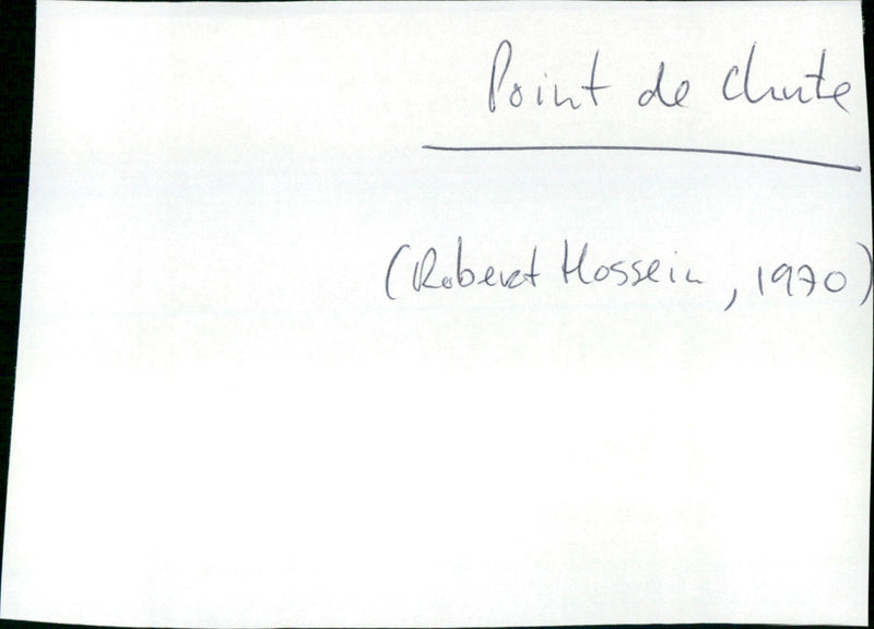 Point de chute - Vintage Photograph