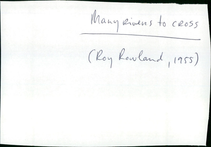 Many Rivers to Cross - Vintage Photograph