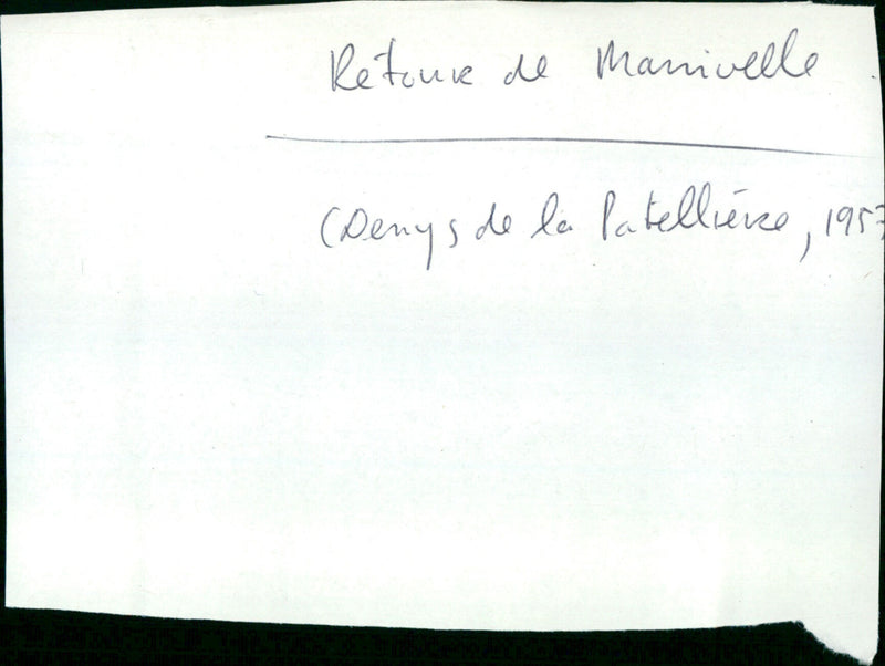 Retour de Manivelle - Vintage Photograph