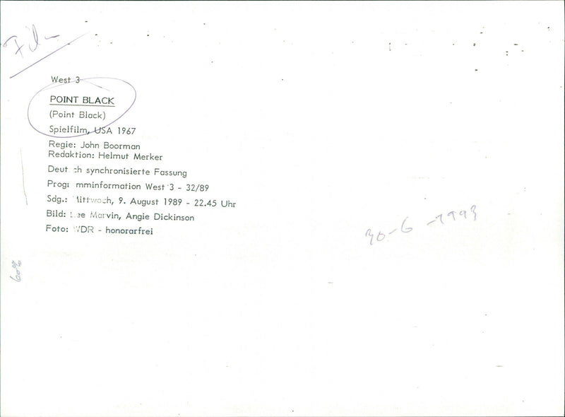 Lee Marvin and Angie Dickinson - Point Blank - Vintage Photograph