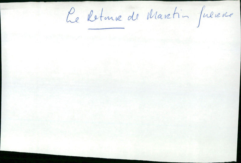 Le retour de Martin Guerre - Vintage Photograph