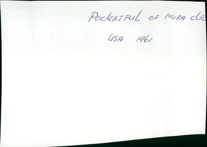 Pocketful of Miracles - Vintage Photograph