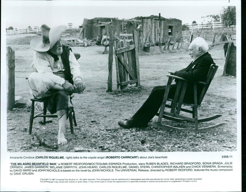 Carlos Riquelme and Roberto Carricart - The Milagro Beanfield War - Vintage Photograph