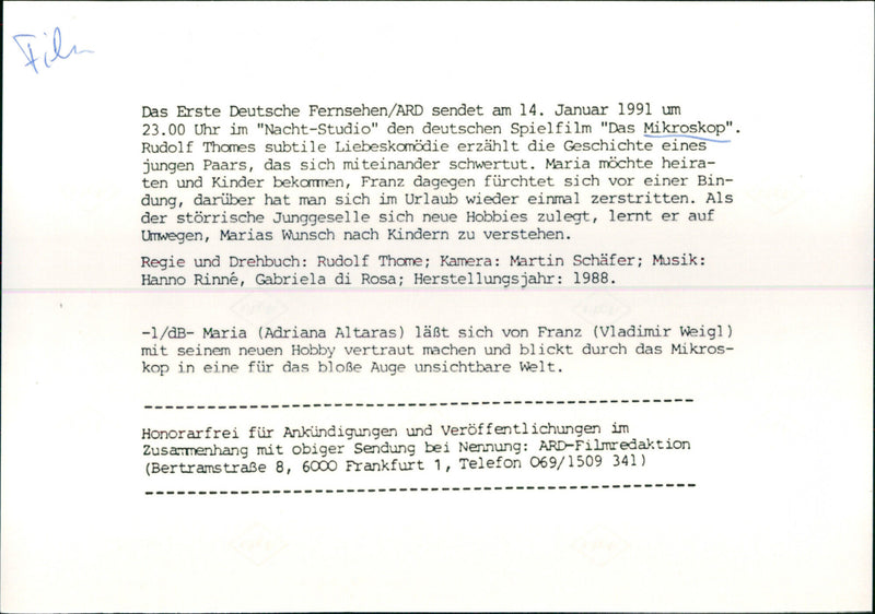 Adriana Altaras and Vladimir Weigl - Das Mikroskop - Vintage Photograph