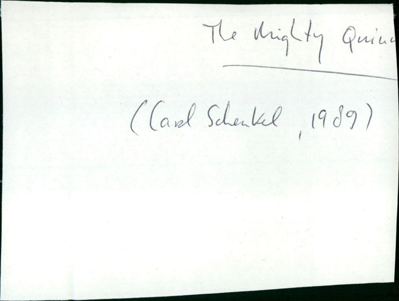 The Mighty Quinn - Vintage Photograph