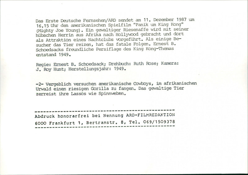 Mighty Joe Young - Vintage Photograph