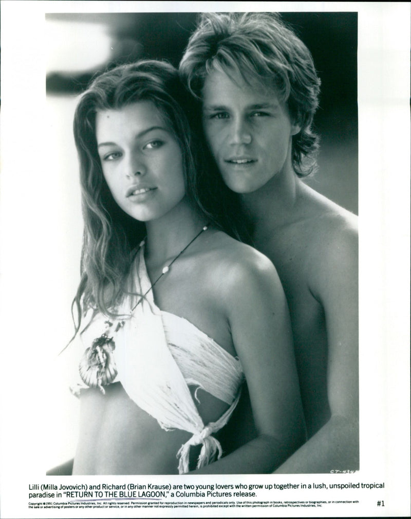 Milla Jovovich and Brian Krause - Vintage Photograph