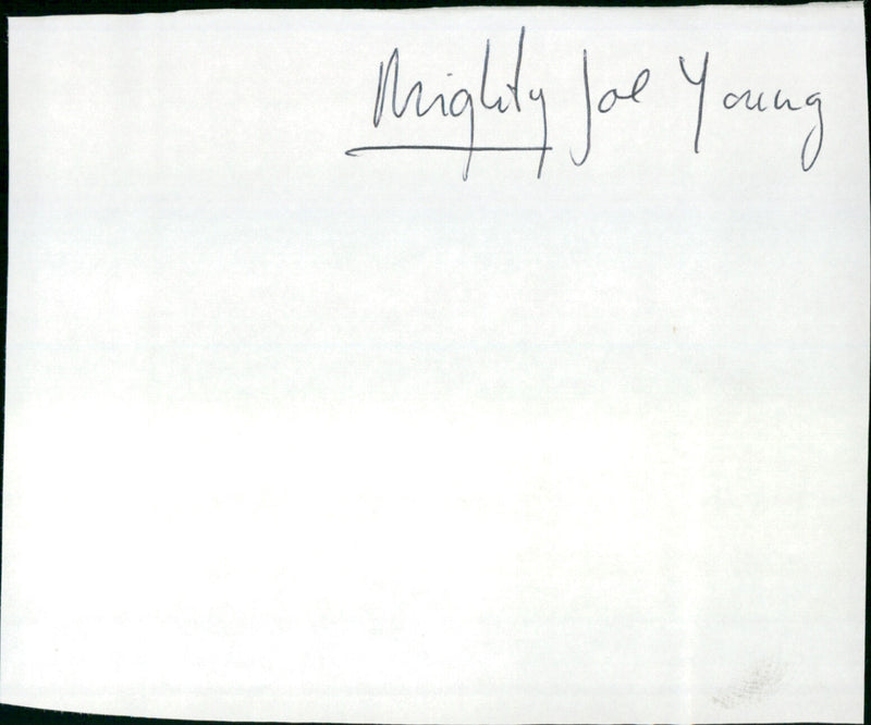 Mighty Joe Young - Vintage Photograph