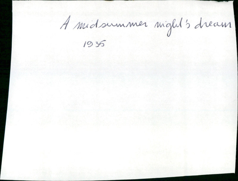 A Midsummer Night's Dream - Vintage Photograph