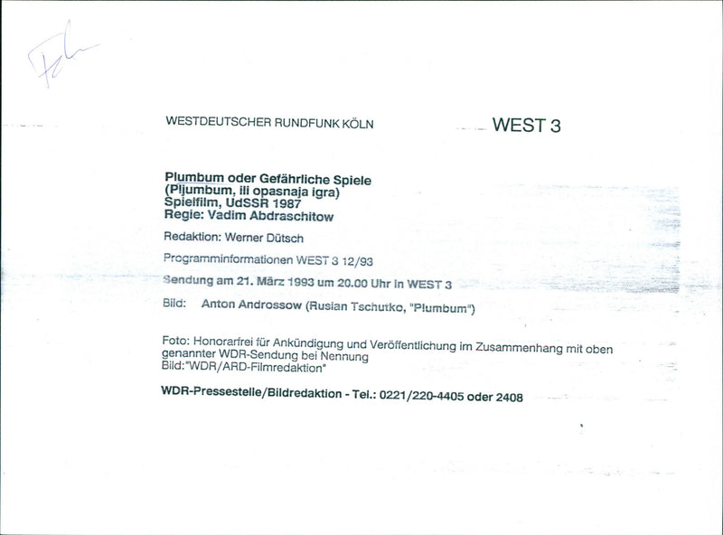 Anton Androsov - Plyumbum, ili opasnaya igra - Vintage Photograph