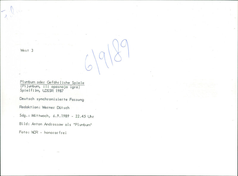 Anton Androsov - Plyumbum, ili opasnaya igra - Vintage Photograph