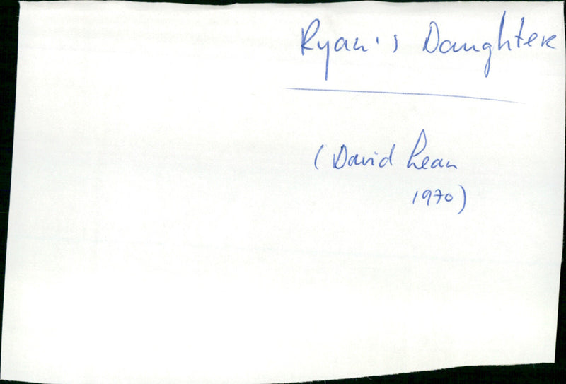 Ryan's Daughter - Vintage Photograph