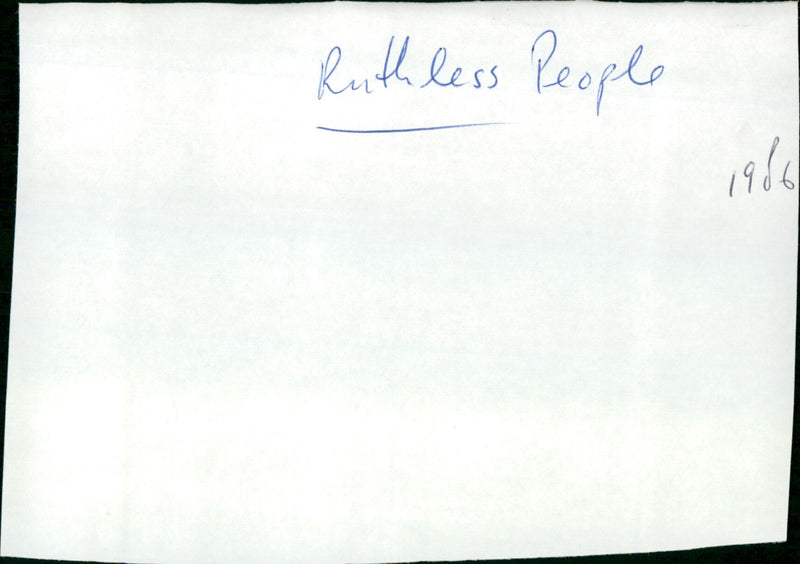 Ruthless People - Vintage Photograph