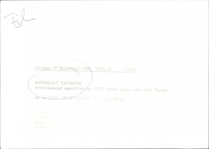 Brad Davis - Midnight Express - Vintage Photograph