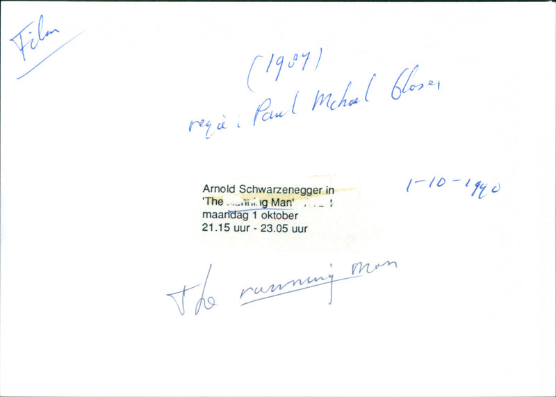 Arnold Schwarzenegger - The Running Man - Vintage Photograph