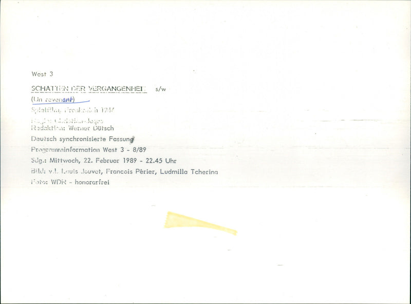 Louis Jouvet, Francois Perier and Ludmilla Tcherina in the Treasures of the Past. - Vintage Photograph