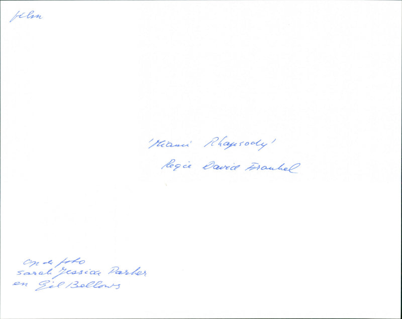 Sarah Jessica Parker and Gil Bellows - Miami Rhapsody - Vintage Photograph