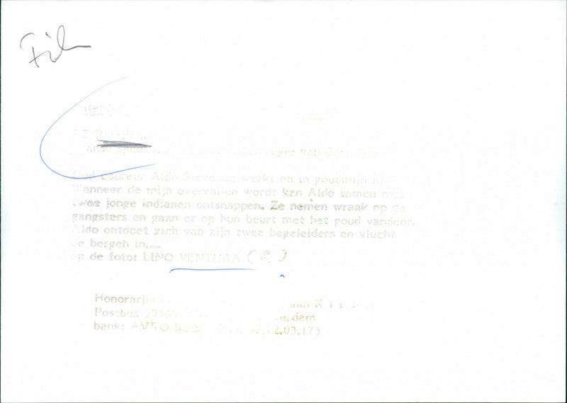 Lino Ventura - Le ruffian - Vintage Photograph