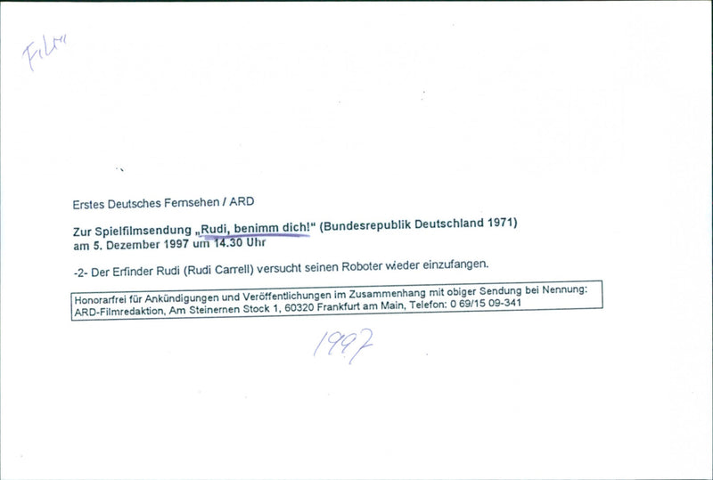 Rudi Carrell - Rudi, benimm dich! - Vintage Photograph