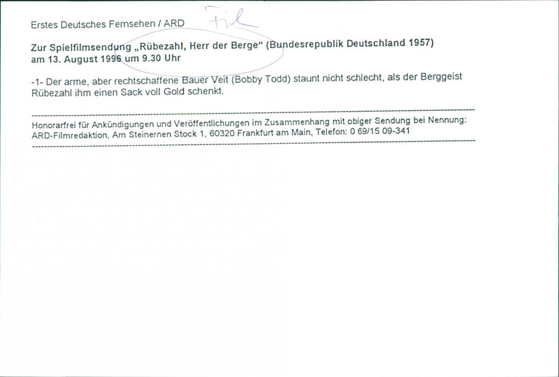 Bobby Todd - Rübezahl,  Herr der Berge - Vintage Photograph