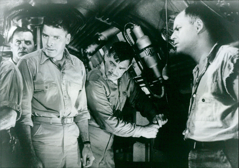 Clark Gable and Burt Lancaster - Run Silent, Run Deep - Vintage Photograph