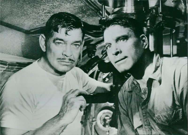 Clark Gable and Burt Lancaster - Run Silent, Run Deep - Vintage Photograph