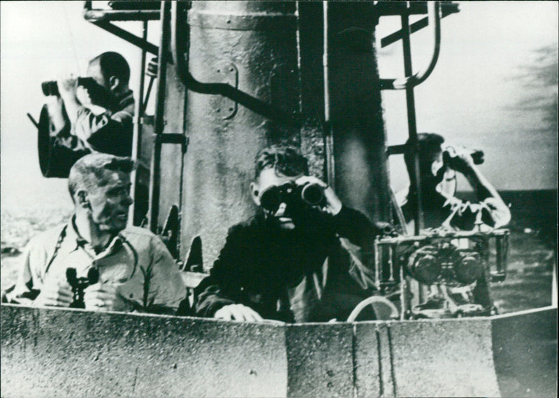 Clark Gable and Burt Lancaster - Run Silent, Run Deep - Vintage Photograph