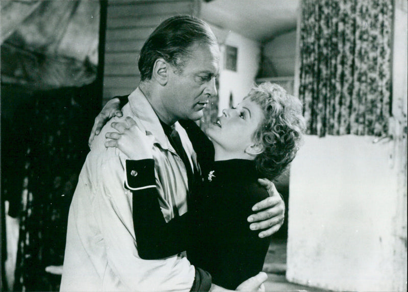 Curd Jürgens and Eva Bartok - Rummelplatz der Liebe - Vintage Photograph