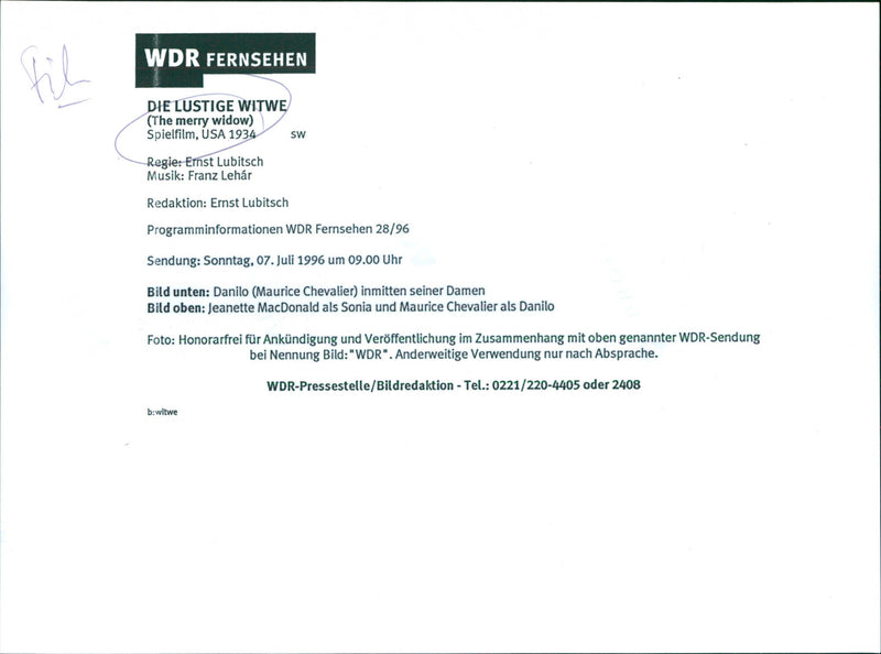 Maurice Chevalier and Jeanette MacDonald - The Merry Widow - Vintage Photograph