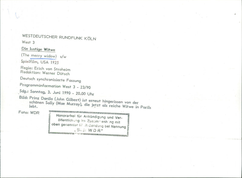 John Gilbert and Mae Murray - The Merry Widow (1925) - Vintage Photograph