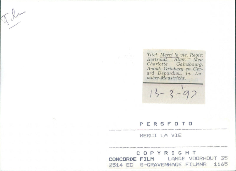 Anouk Grinberg - Merci la vie - Vintage Photograph