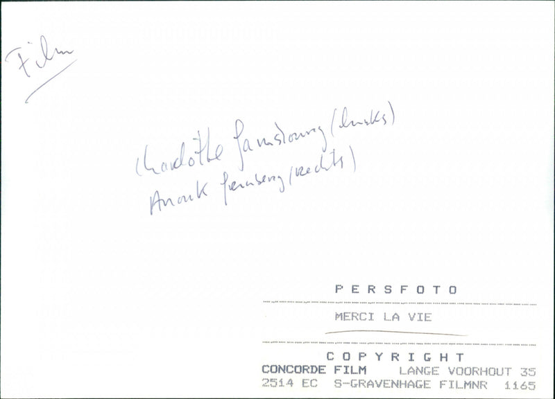 Charlotte Gainsbourg and Anouk Grinberg - Merci la vie - Vintage Photograph