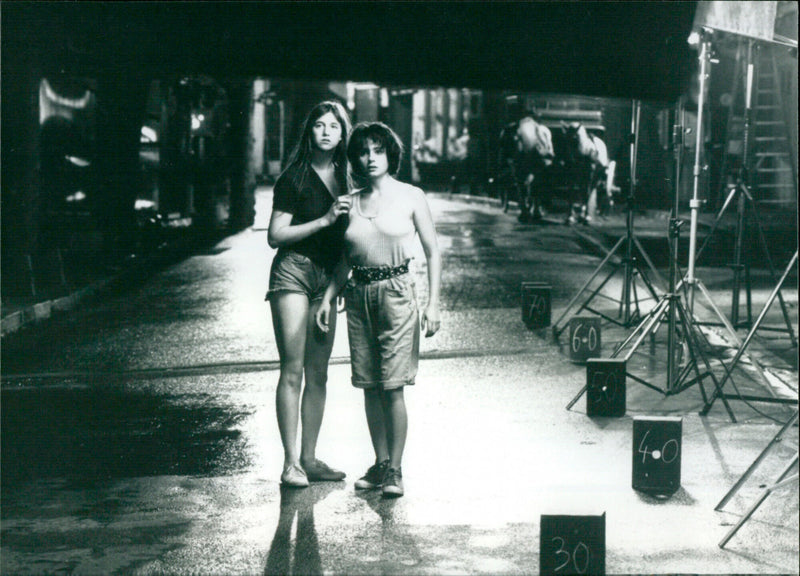 Charlotte Gainsbourg and Anouk Grinberg - Merci la vie - Vintage Photograph