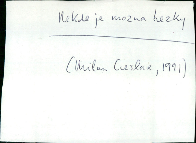 Někde je možná hezky - Vintage Photograph