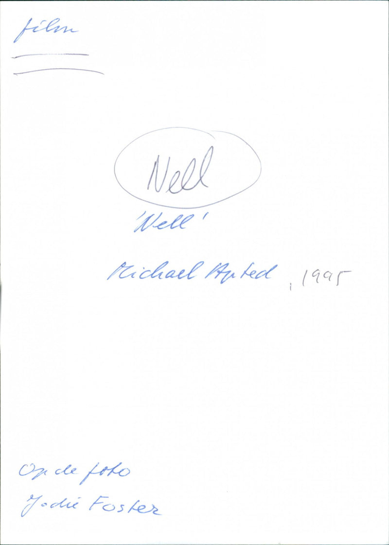 Jodie Foster - Nell - Vintage Photograph