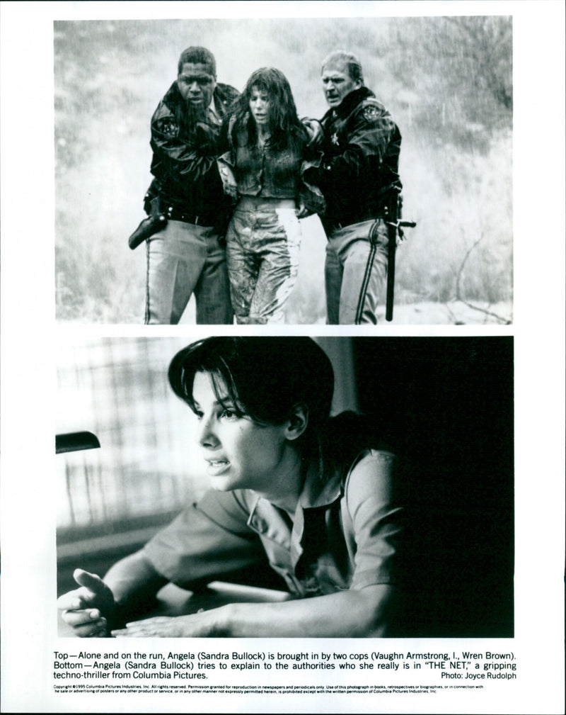 Sandra Bullock, Vaughn Armstrong and Wren Brown - The Net - Vintage Photograph