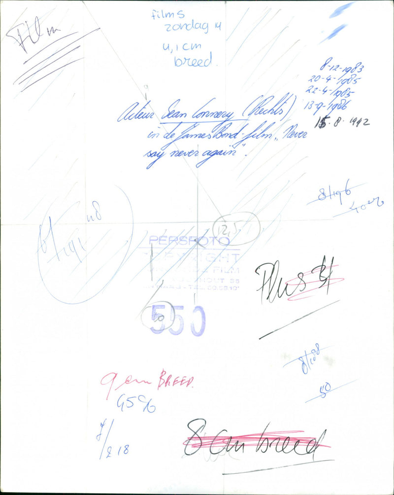 Sean Connery and Kim Basinger - Never Say Never Again - Vintage Photograph