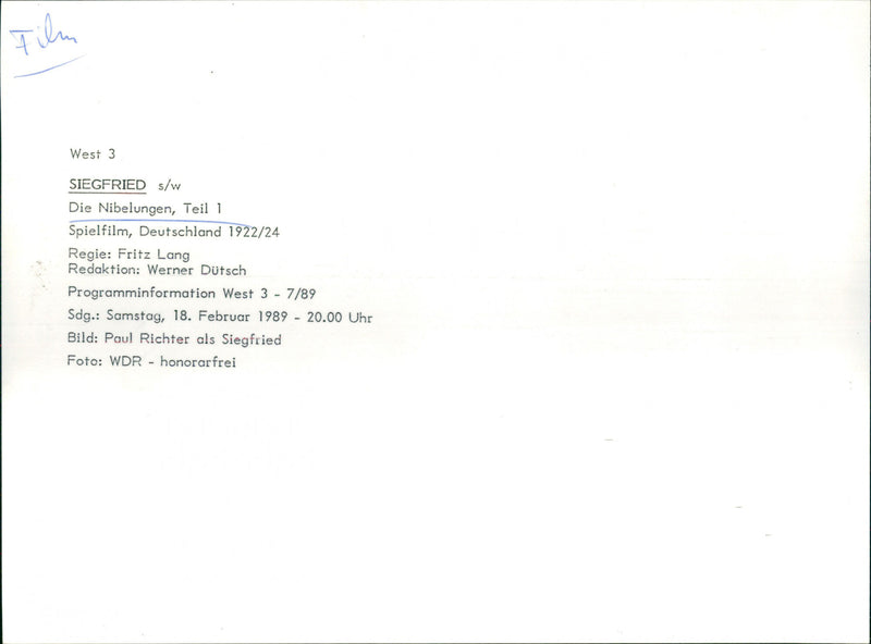 Die Nibelungen - Vintage Photograph