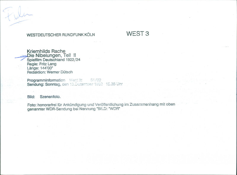 Die Nibelungen, Teil 2 - Vintage Photograph