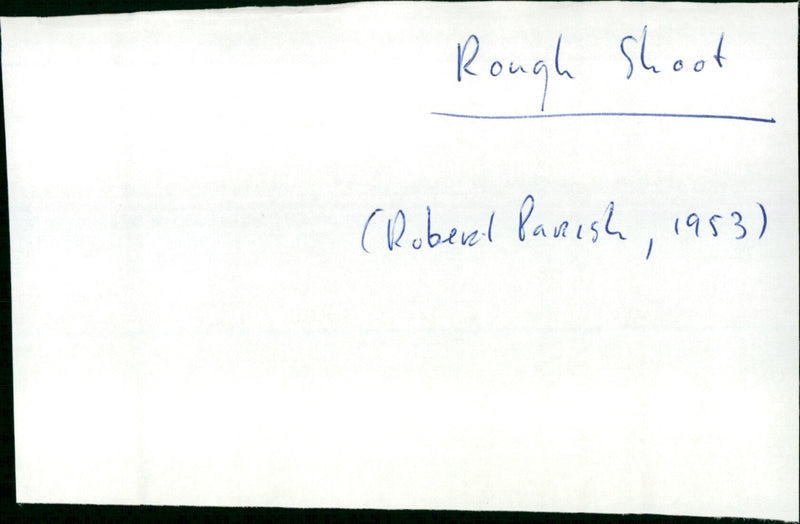 Rough Shoot - Vintage Photograph