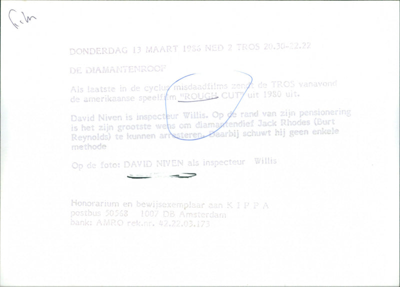 David Niven - Rough Cut - Vintage Photograph