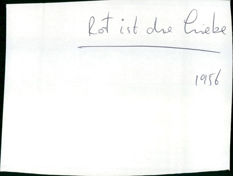 Rot ist die Liebe - Vintage Photograph