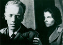 Max von Sydow and Ingrid Thulin - Nattvardsgästerna - Vintage Photograph