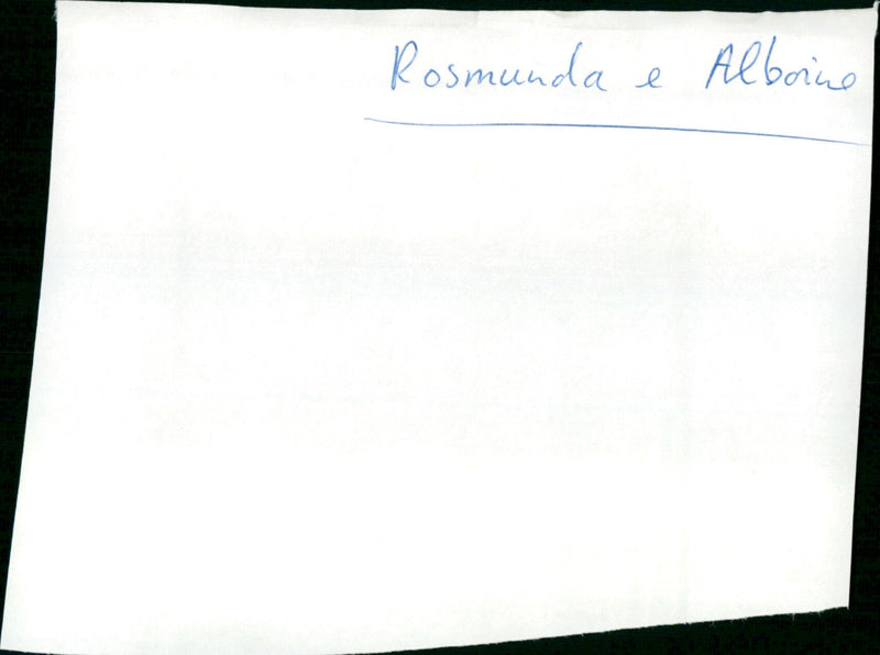 Rosmunda e Alboino - Vintage Photograph