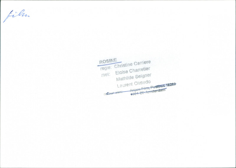 Eloise Charretier, Mathilde Seigner and Laurent Olmedo - Rosine - Vintage Photograph