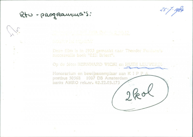 Bernhard Wicki and Ruth Leuwerik - Rosen im Herbst - Vintage Photograph